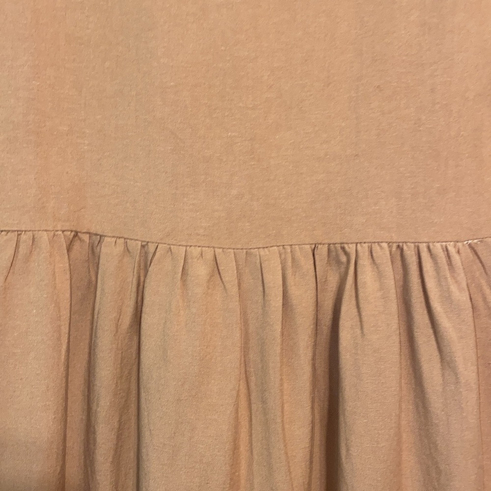 NWT Everly Peach Tan Linen Blend Tunic Top or Mini Dress size Medium - Picture 7 of 11
